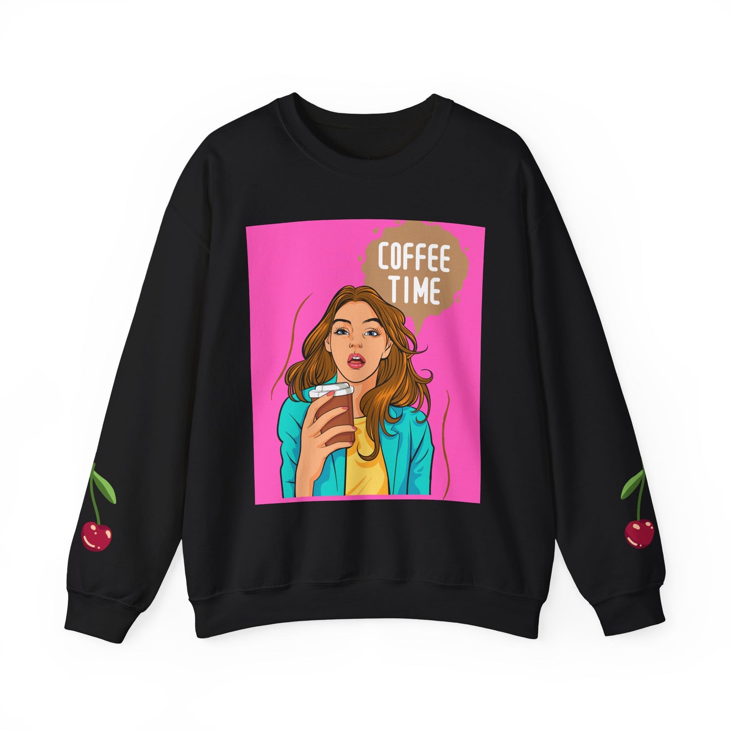 Coffee Lover Crewneck Sweatshirt, Cozy Coffee Sweatshirt, Gifts for Her, Cute Sweatshirt, Girly Coffee Sweatshirt