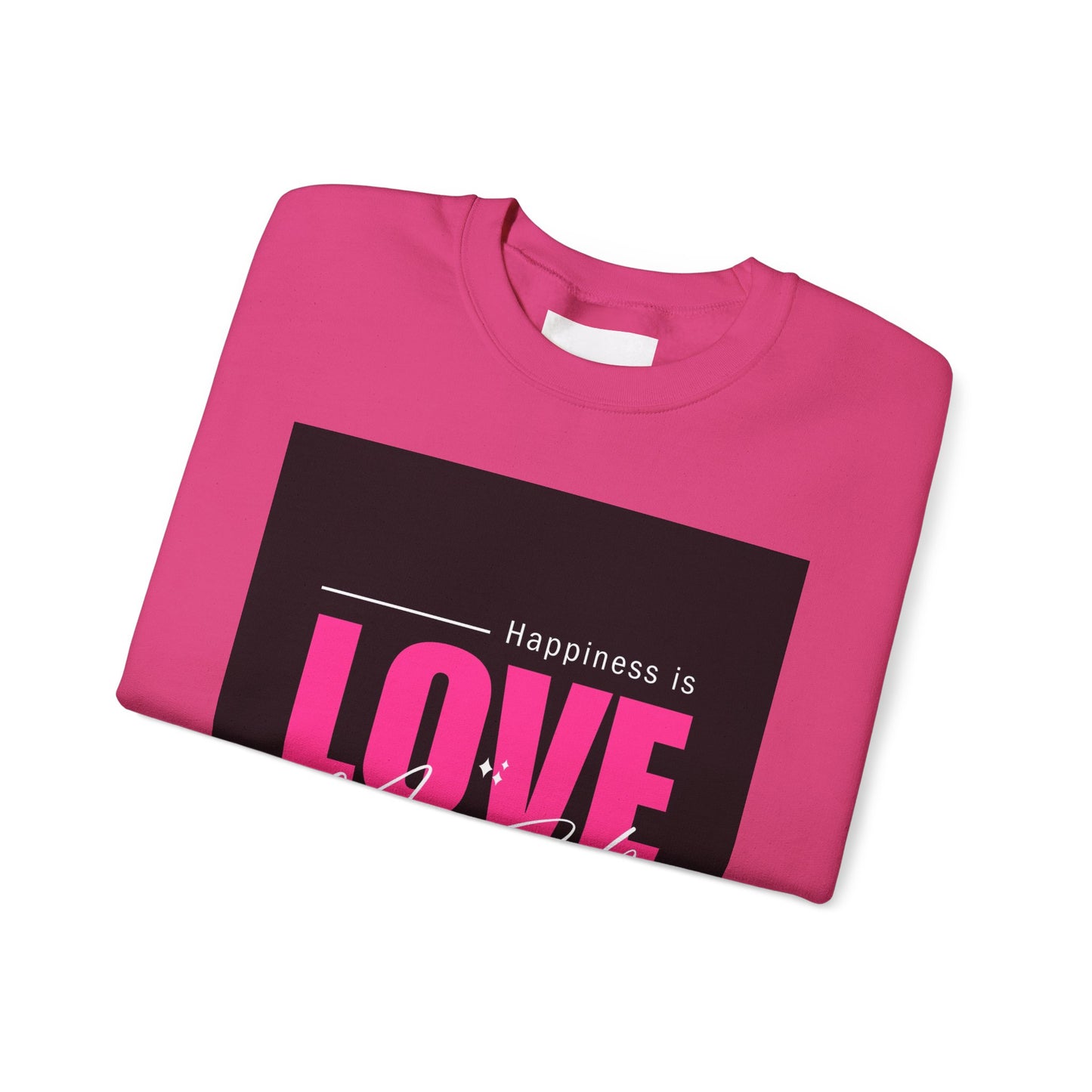 Empowerment Crewneck Sweatshirt - Happiness is Love, Girls, Self-Love, Gift for Her, Cozy Style