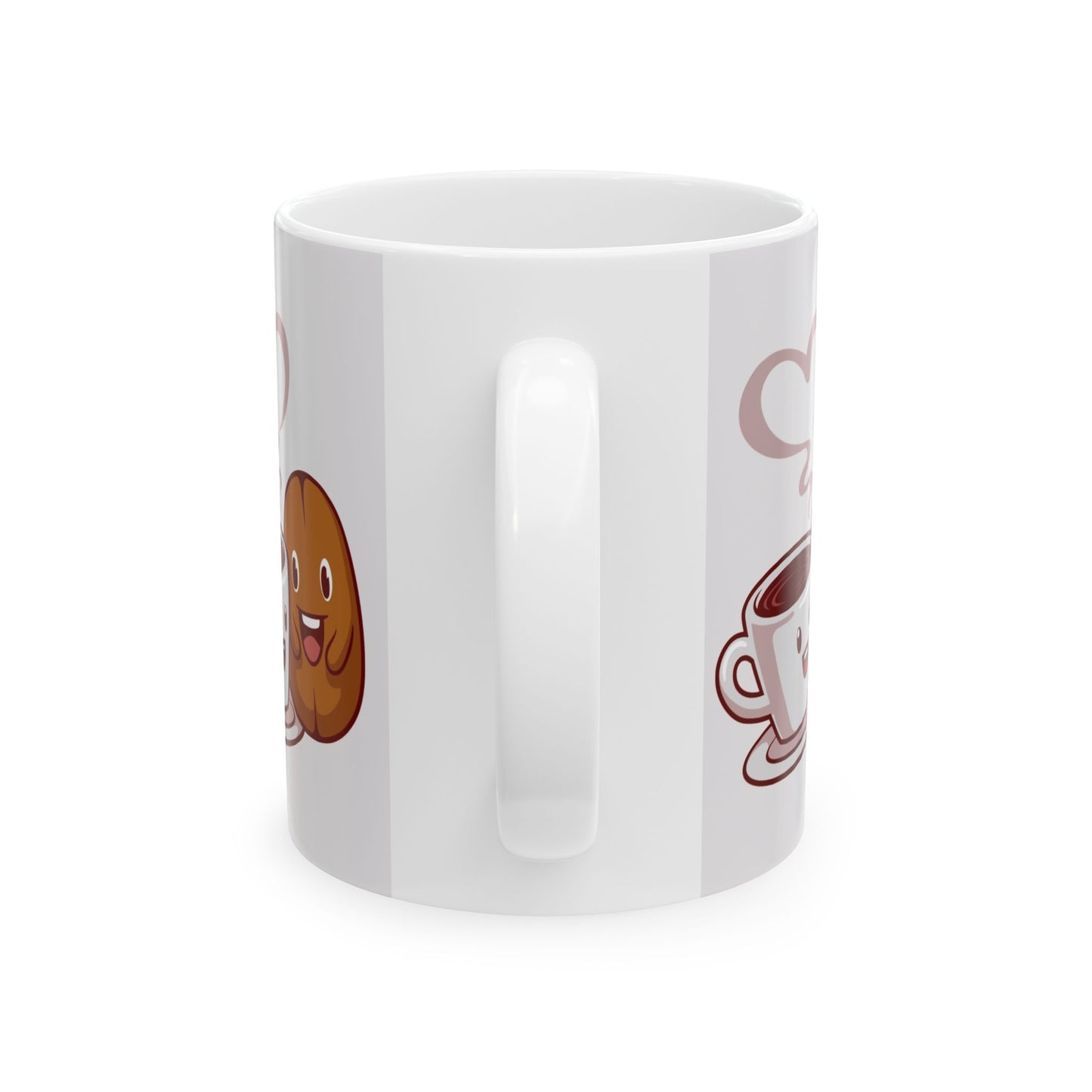 Cute Coffee Lover's Ceramic Mug, I Love U a Latte Cup, Gift for Coffee Lovers, Fun Mug for Home & Office, Adorable Drinkware