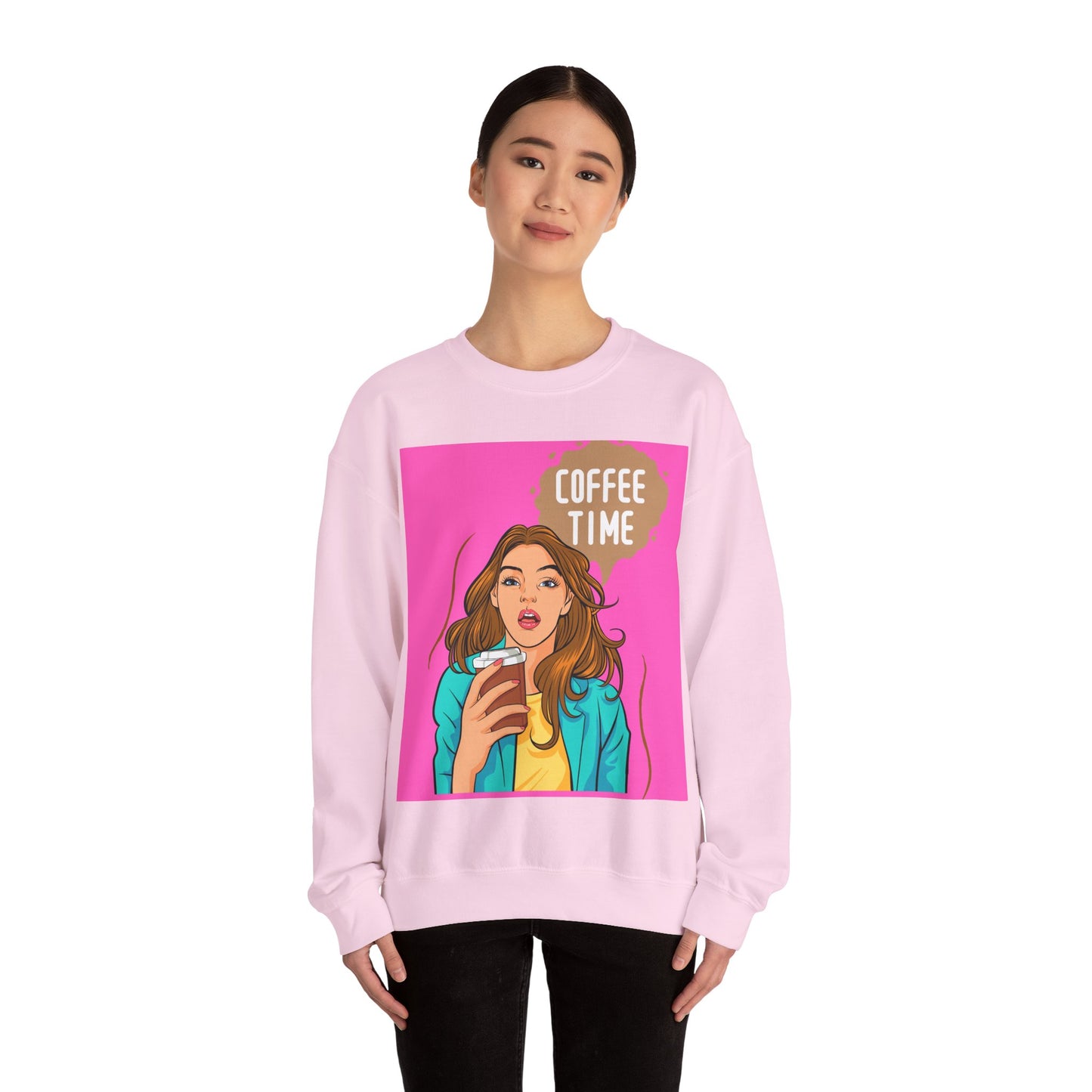 Coffee Lover Crewneck Sweatshirt, Cozy Coffee Sweatshirt, Gifts for Her, Cute Sweatshirt, Girly Coffee Sweatshirt