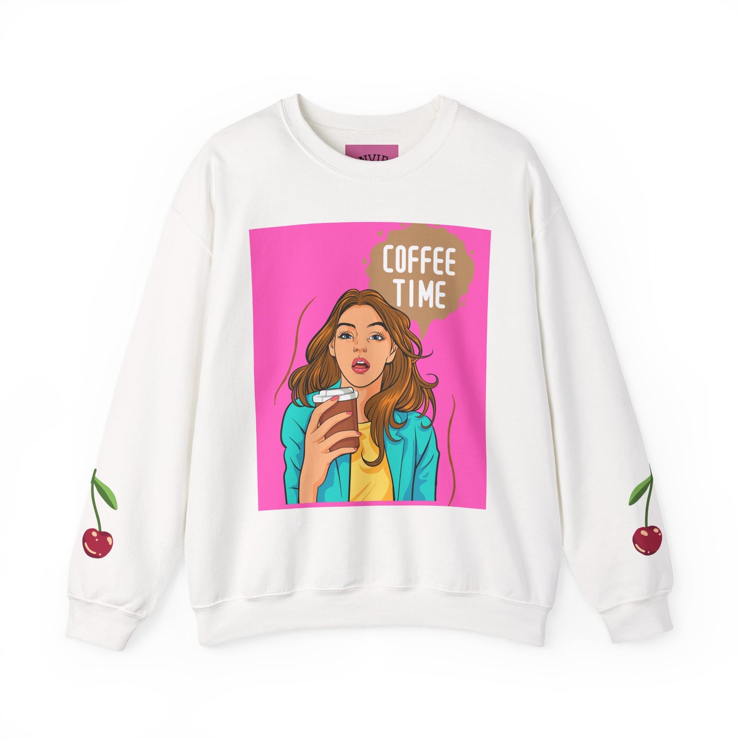 Coffee Lover Crewneck Sweatshirt, Cozy Coffee Sweatshirt, Gifts for Her, Cute Sweatshirt, Girly Coffee Sweatshirt