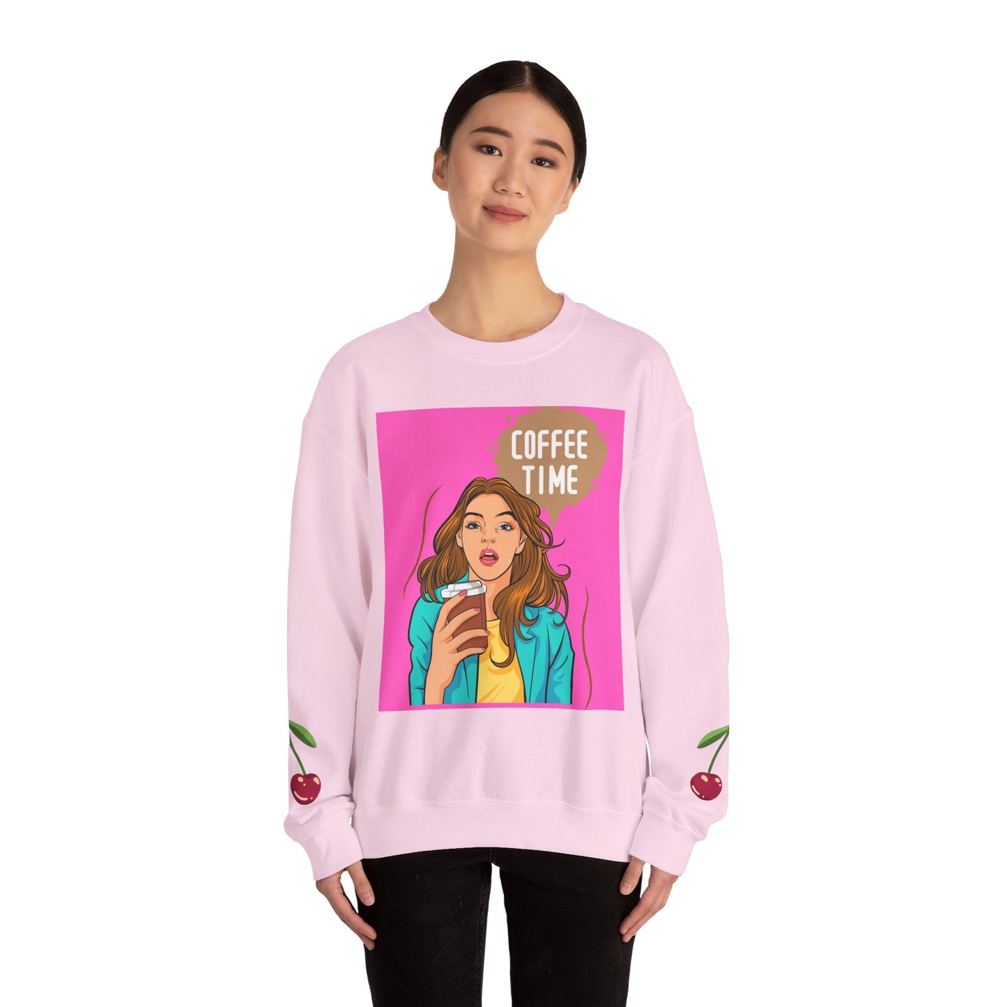 Coffee Lover Crewneck Sweatshirt, Cozy Coffee Sweatshirt, Gifts for Her, Cute Sweatshirt, Girly Coffee Sweatshirt