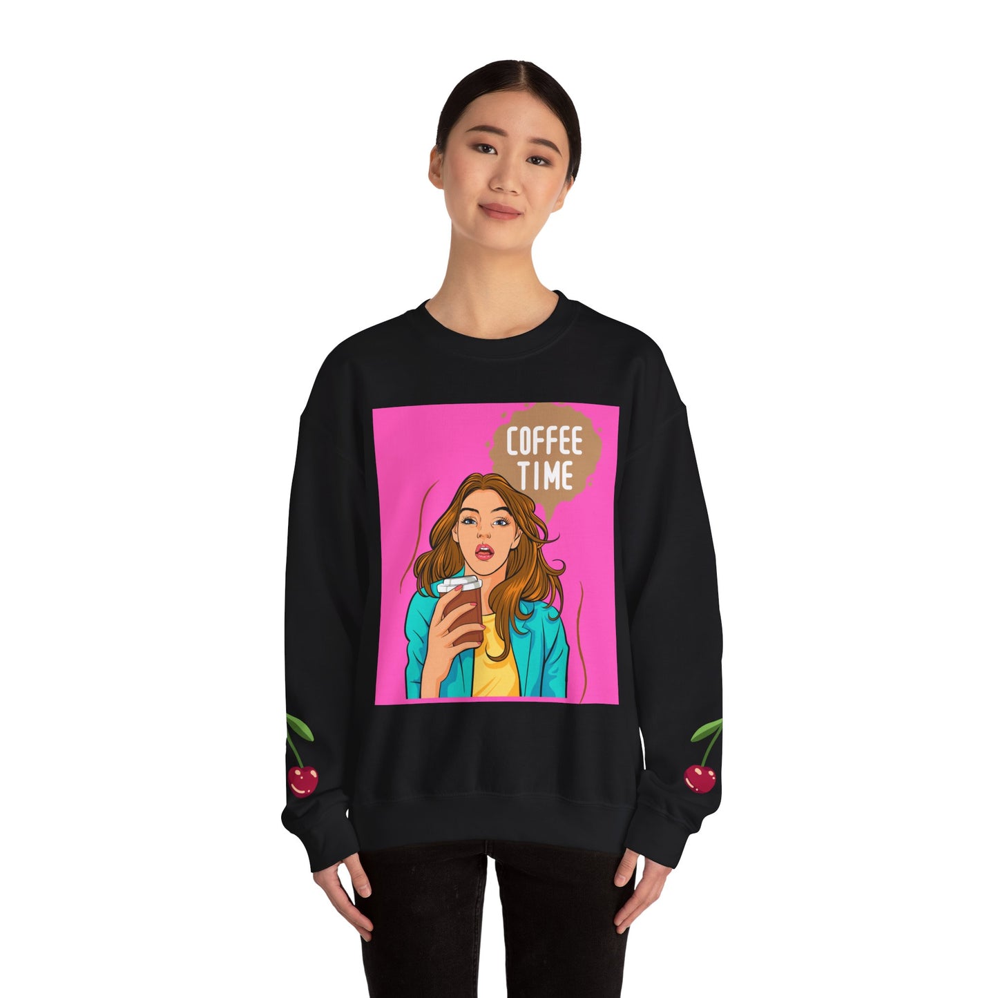 Coffee Lover Crewneck Sweatshirt, Cozy Coffee Sweatshirt, Gifts for Her, Cute Sweatshirt, Girly Coffee Sweatshirt