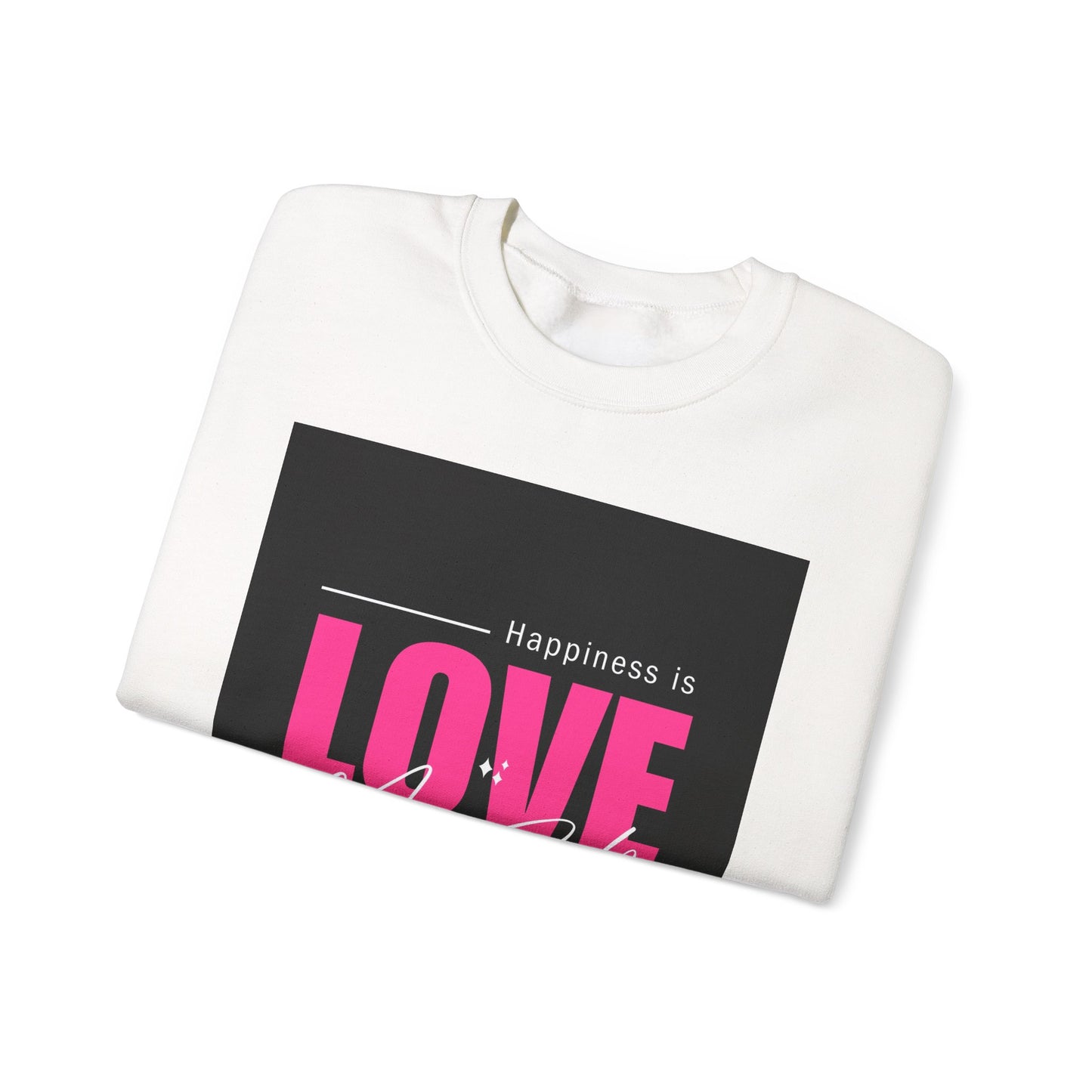 Empowerment Crewneck Sweatshirt - Happiness is Love, Girls, Self-Love, Gift for Her, Cozy Style