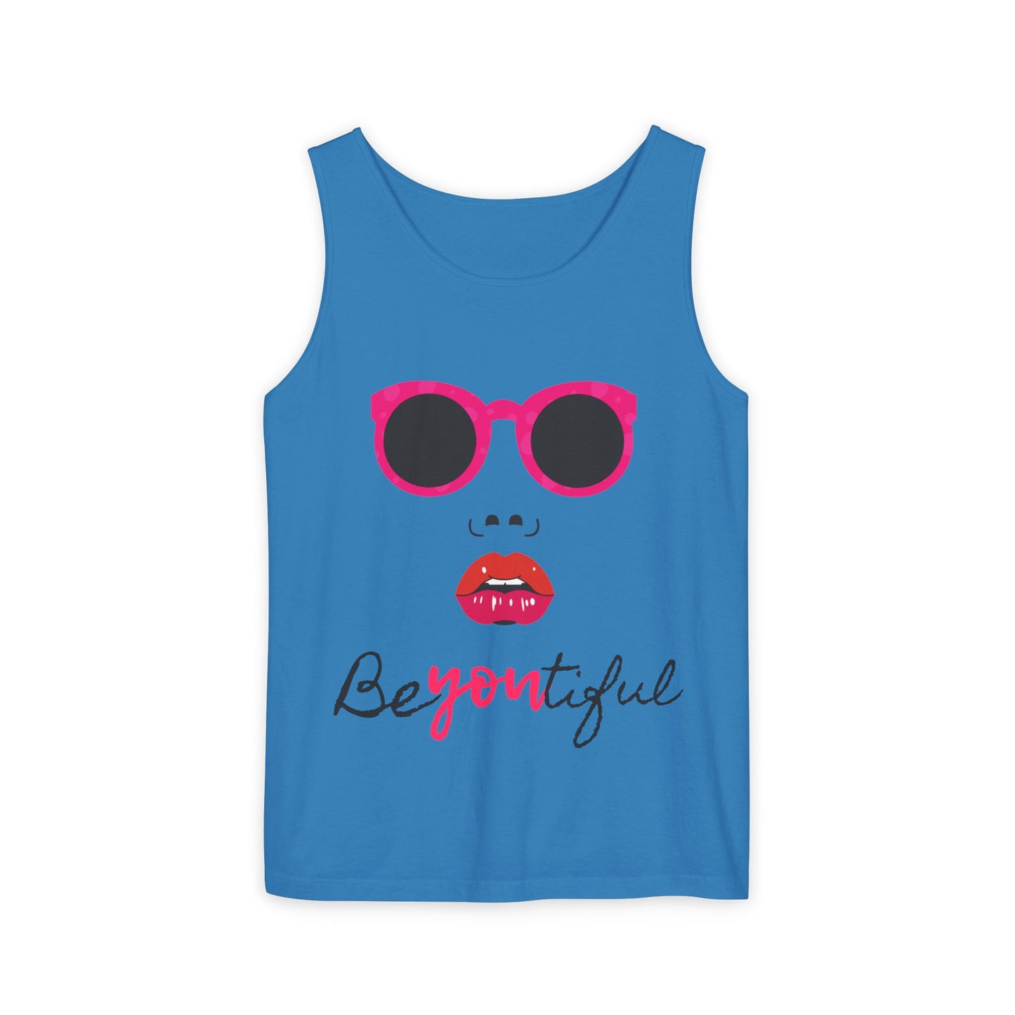 Stylish Be-Youtiful Tank Top, Fun Summer Tee, Trendy Graphic Shirt, Gift for Her, Casual Wear, Beach Vacation Outfit