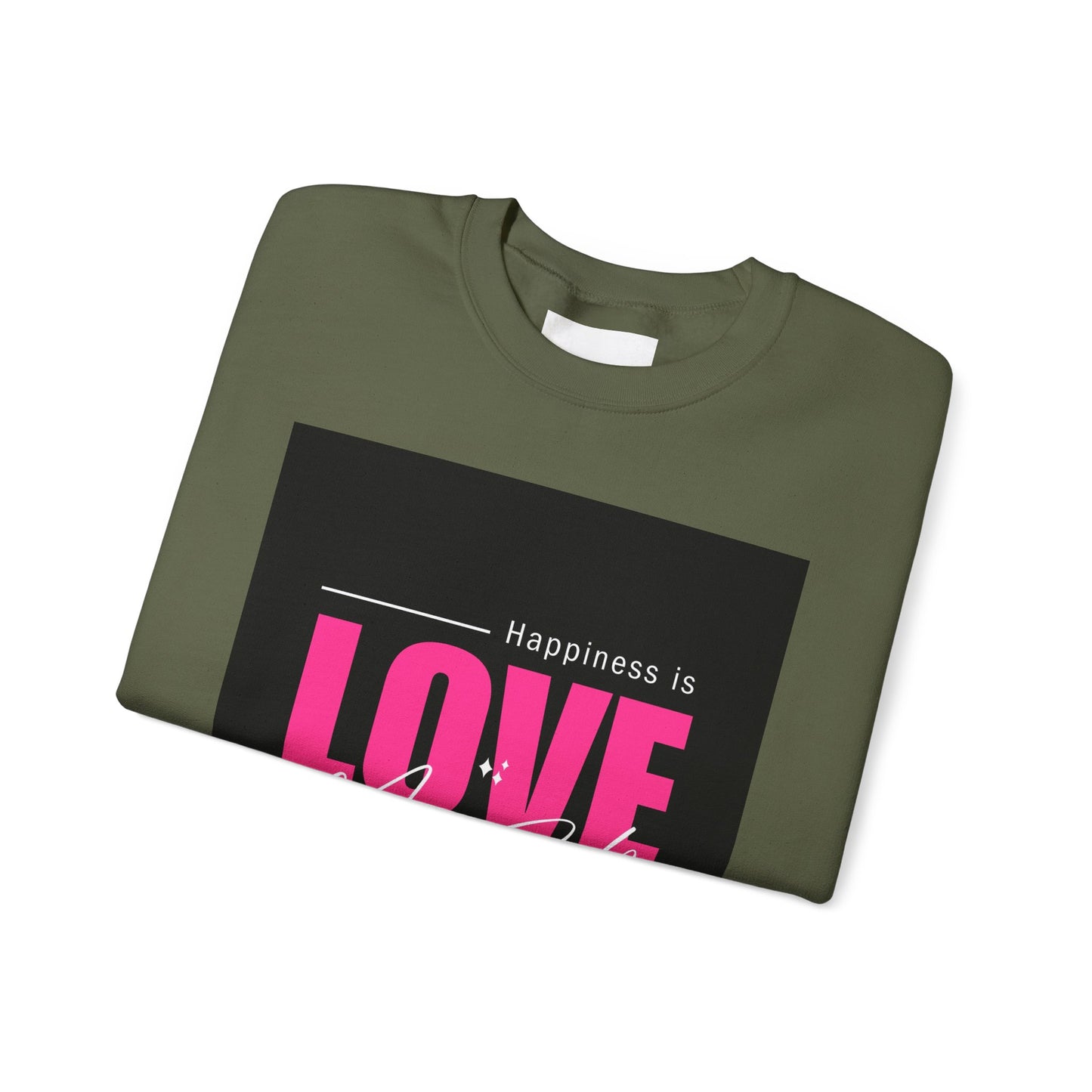 Empowerment Crewneck Sweatshirt - Happiness is Love, Girls, Self-Love, Gift for Her, Cozy Style