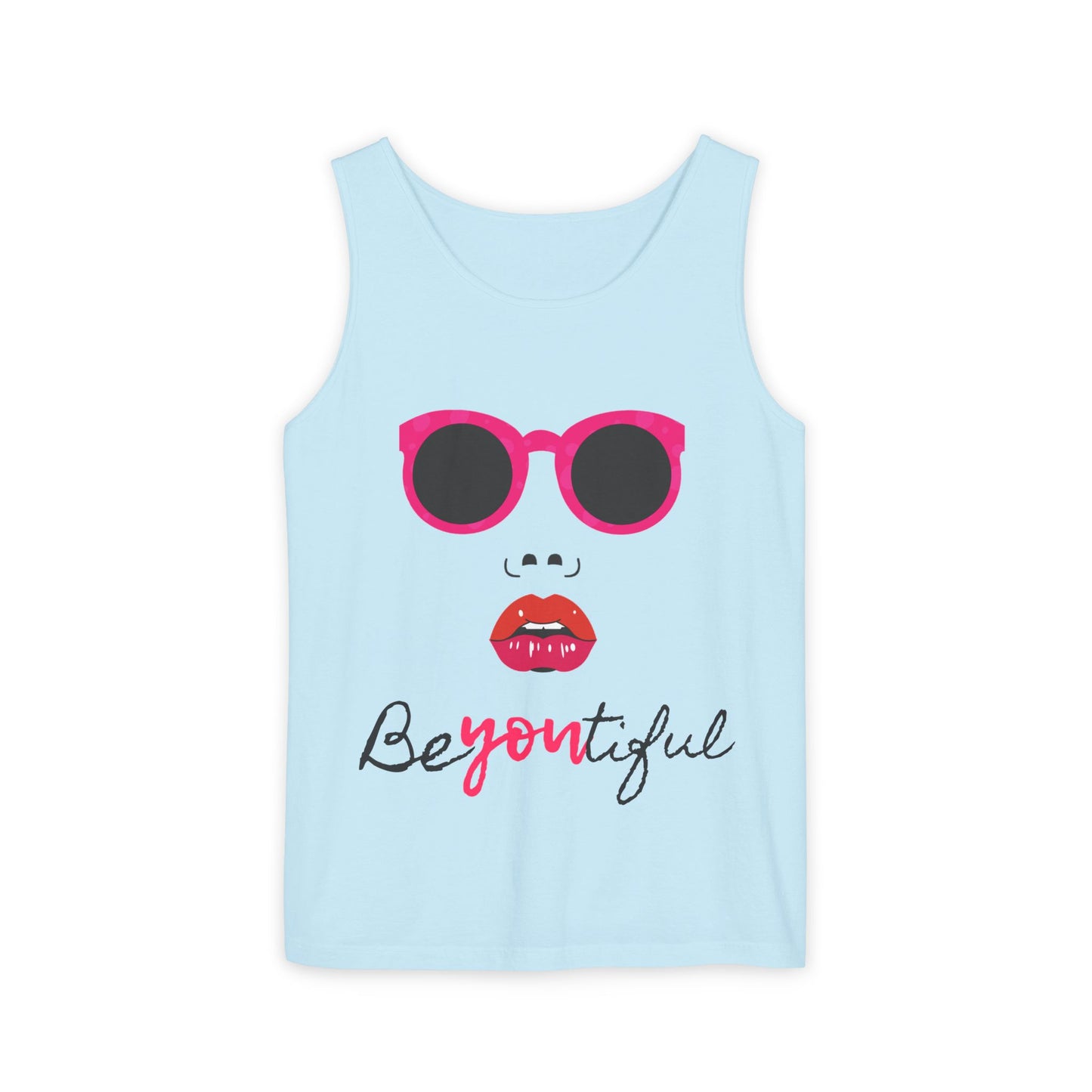 Stylish Be-Youtiful Tank Top, Fun Summer Tee, Trendy Graphic Shirt, Gift for Her, Casual Wear, Beach Vacation Outfit