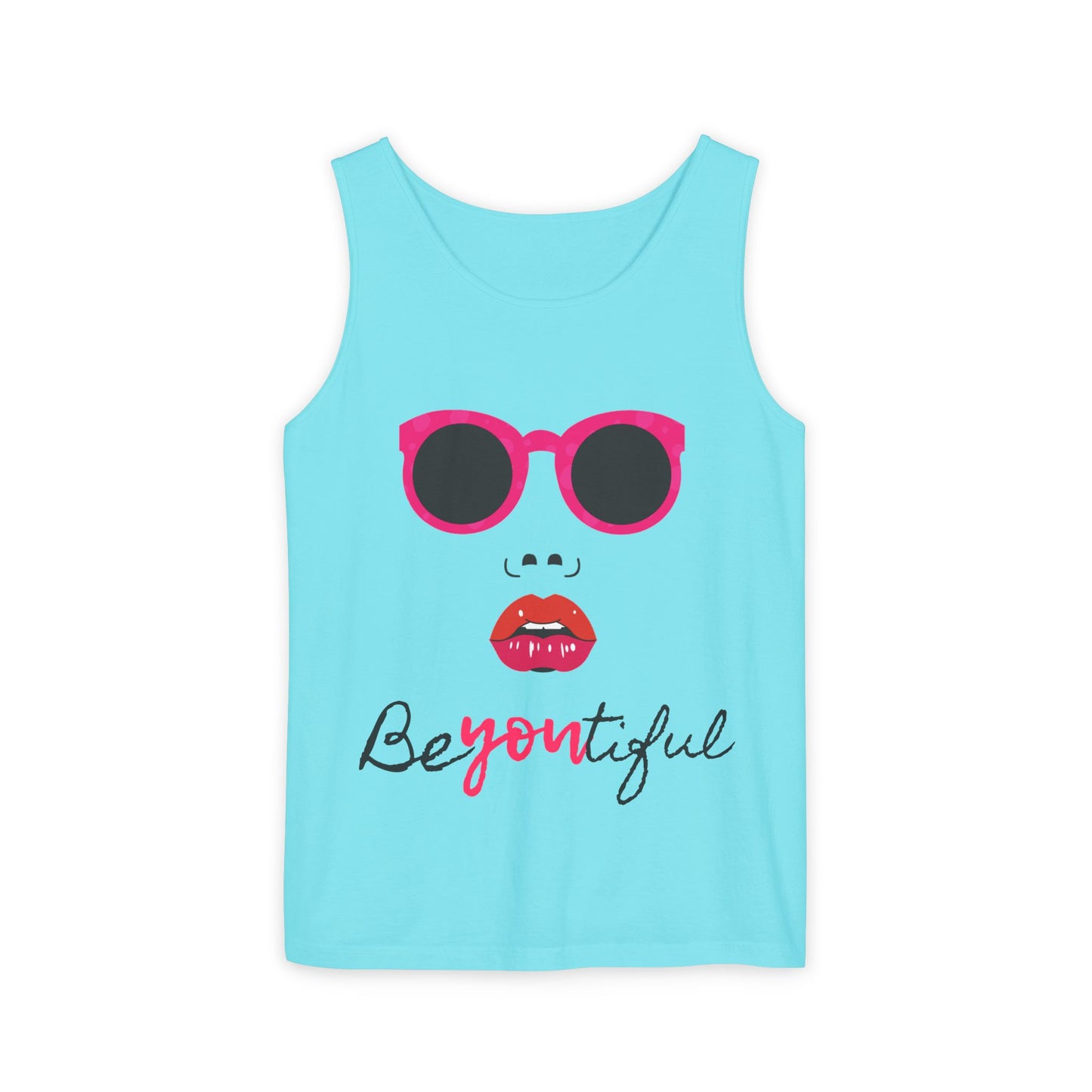 Stylish Be-Youtiful Tank Top, Fun Summer Tee, Trendy Graphic Shirt, Gift for Her, Casual Wear, Beach Vacation Outfit