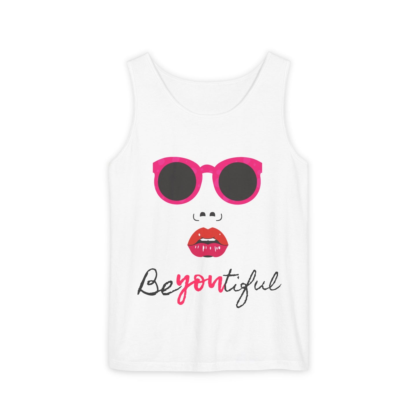 Stylish Be-Youtiful Tank Top, Fun Summer Tee, Trendy Graphic Shirt, Gift for Her, Casual Wear, Beach Vacation Outfit