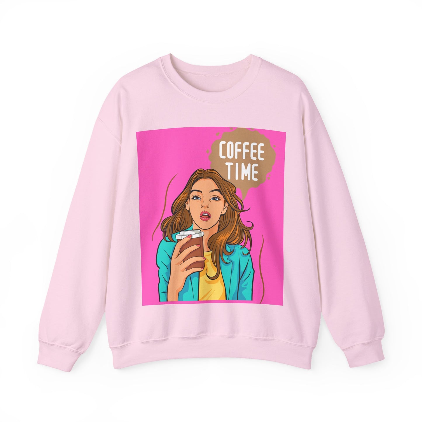 Coffee Lover Crewneck Sweatshirt, Cozy Coffee Sweatshirt, Gifts for Her, Cute Sweatshirt, Girly Coffee Sweatshirt