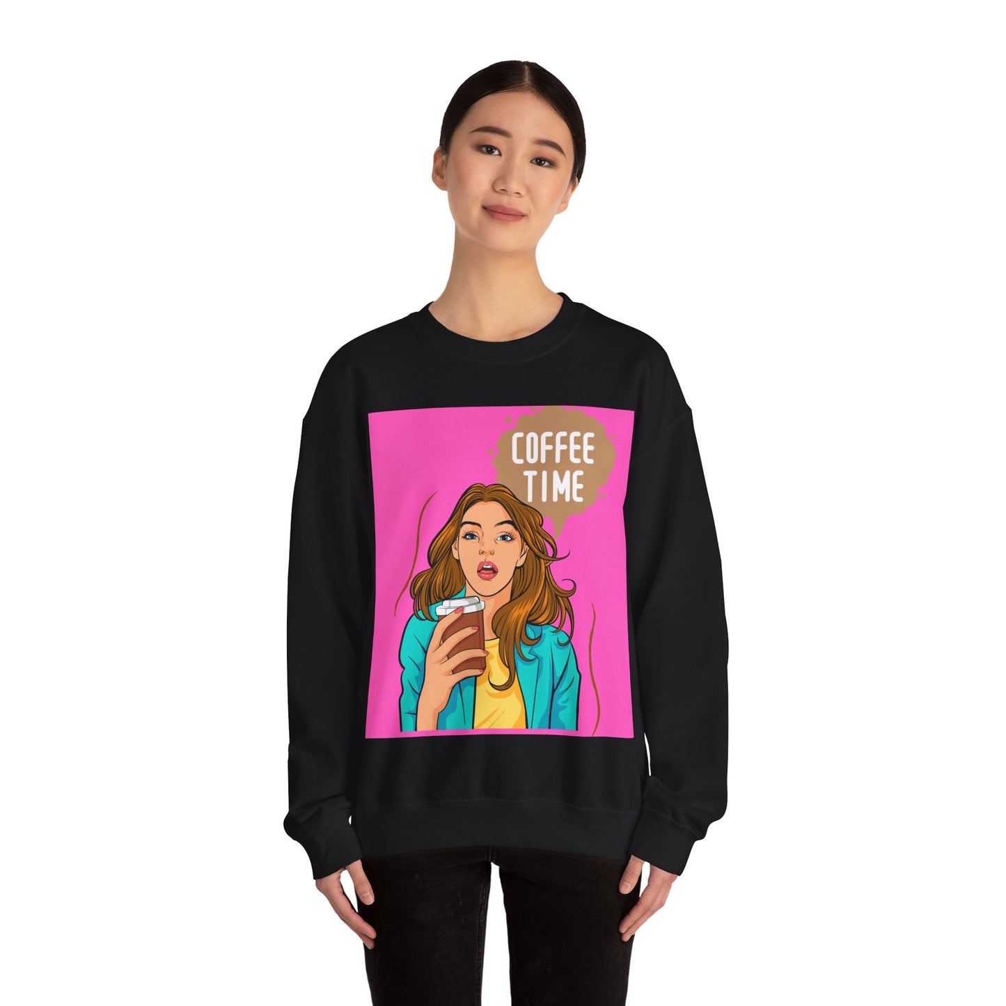 Coffee Lover Crewneck Sweatshirt, Cozy Coffee Sweatshirt, Gifts for Her, Cute Sweatshirt, Girly Coffee Sweatshirt