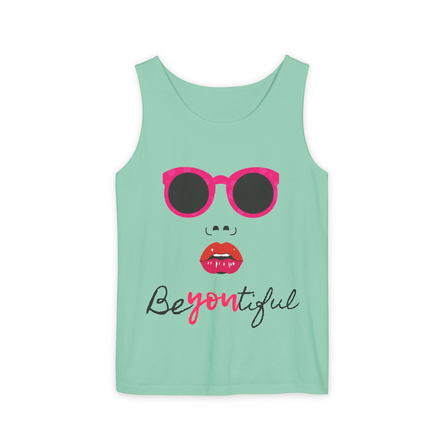 Stylish Be-Youtiful Tank Top, Fun Summer Tee, Trendy Graphic Shirt, Gift for Her, Casual Wear, Beach Vacation Outfit