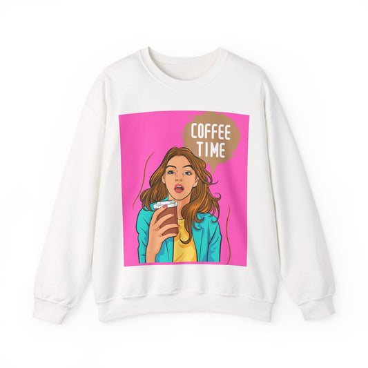 Coffee Lover Crewneck Sweatshirt, Cozy Coffee Sweatshirt, Gifts for Her, Cute Sweatshirt, Girly Coffee Sweatshirt