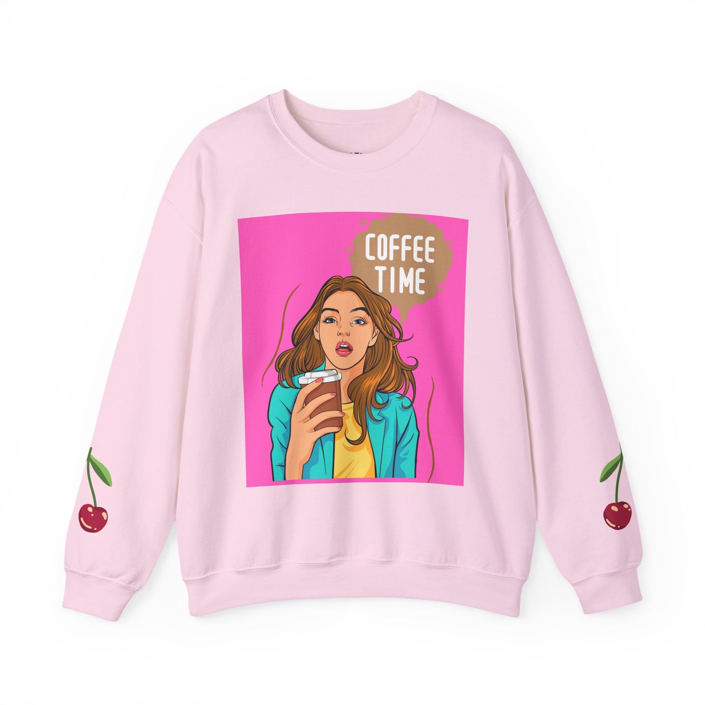 Coffee Lover Crewneck Sweatshirt, Cozy Coffee Sweatshirt, Gifts for Her, Cute Sweatshirt, Girly Coffee Sweatshirt