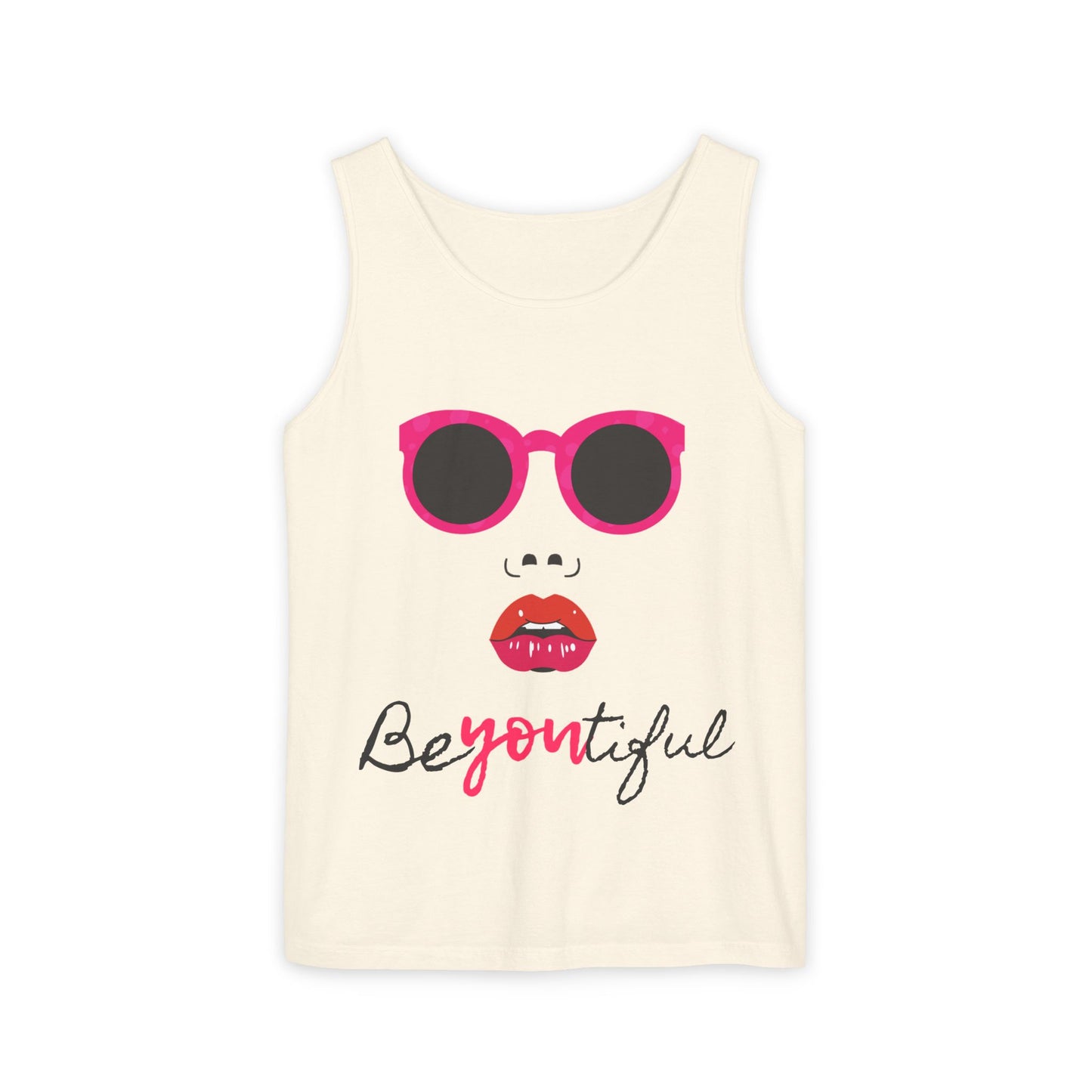 Stylish Be-Youtiful Tank Top, Fun Summer Tee, Trendy Graphic Shirt, Gift for Her, Casual Wear, Beach Vacation Outfit