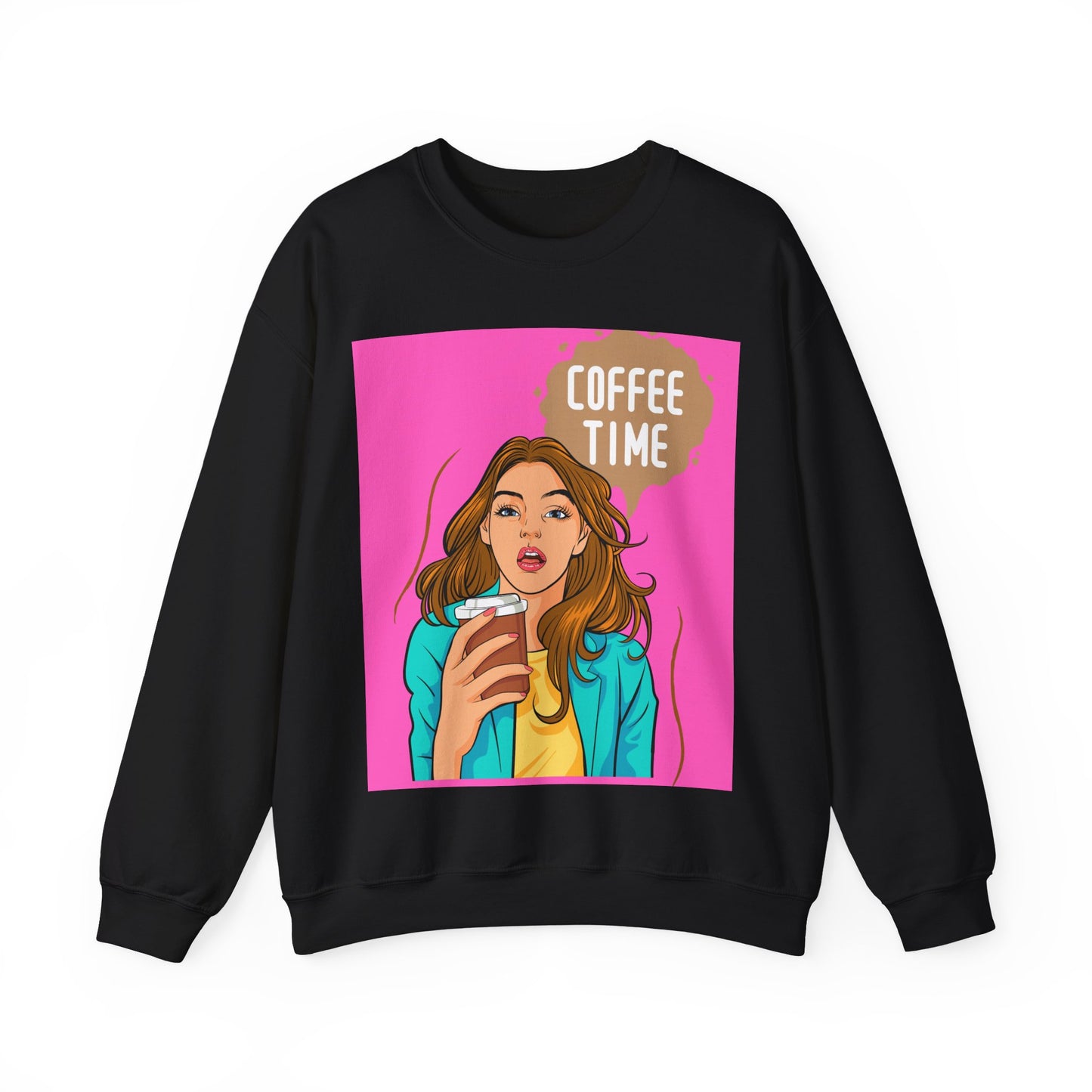 Coffee Lover Crewneck Sweatshirt, Cozy Coffee Sweatshirt, Gifts for Her, Cute Sweatshirt, Girly Coffee Sweatshirt