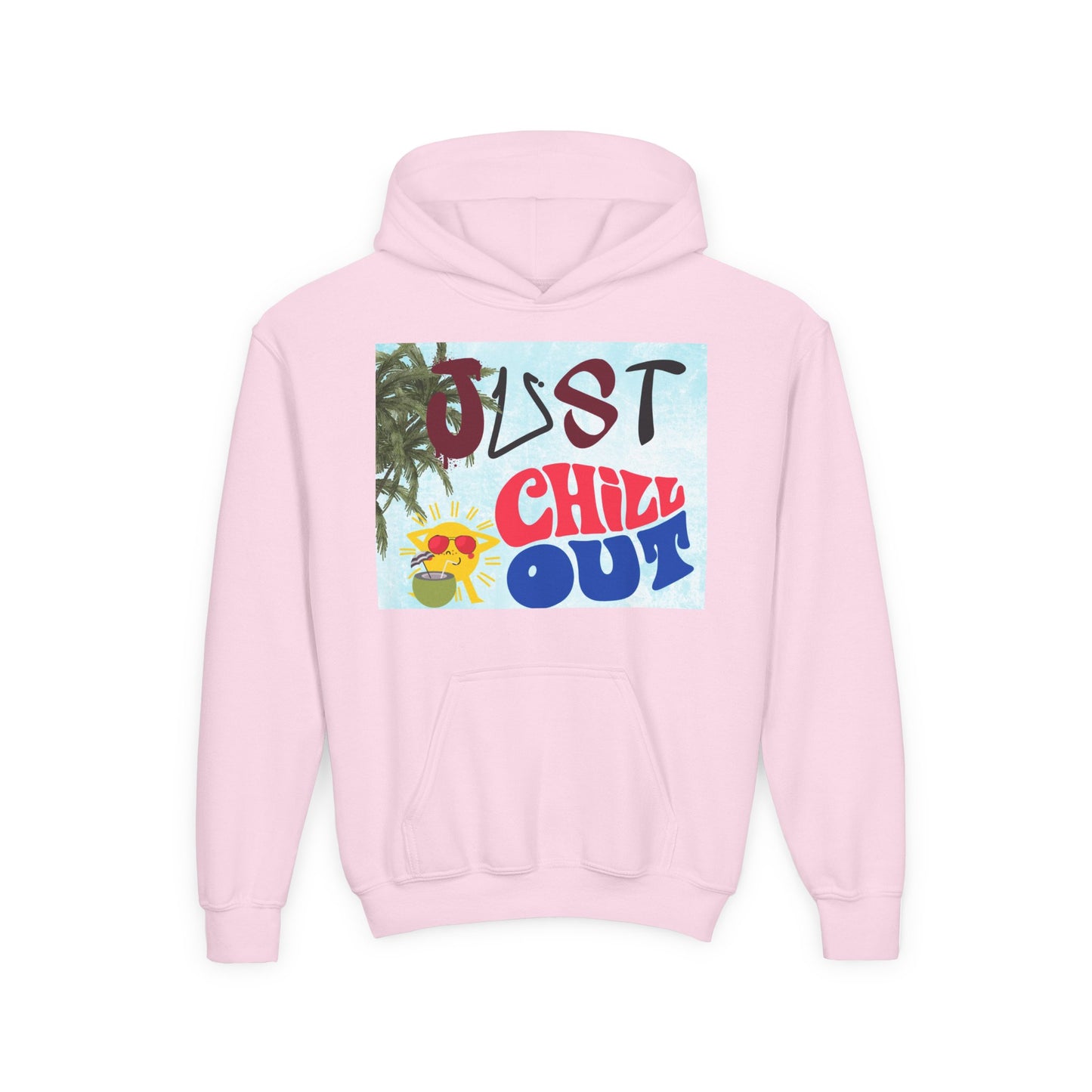 Youth Hoodie with 'Just Chill Out' Design, Relaxed Hooded Sweatshirt for Kids, Cozy Youth Apparel, Gift for Youngsters, Perfect for [...]