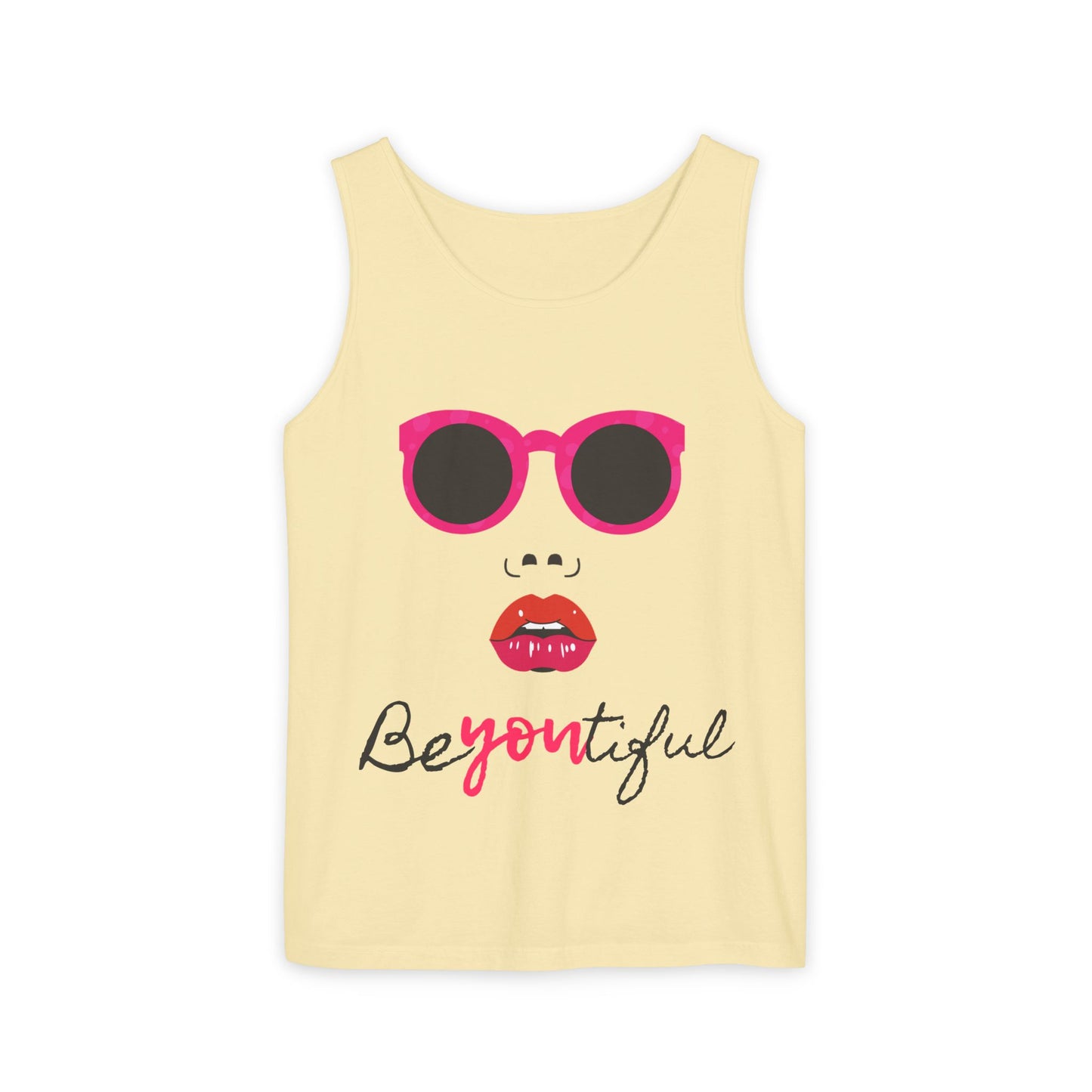 Stylish Be-Youtiful Tank Top, Fun Summer Tee, Trendy Graphic Shirt, Gift for Her, Casual Wear, Beach Vacation Outfit
