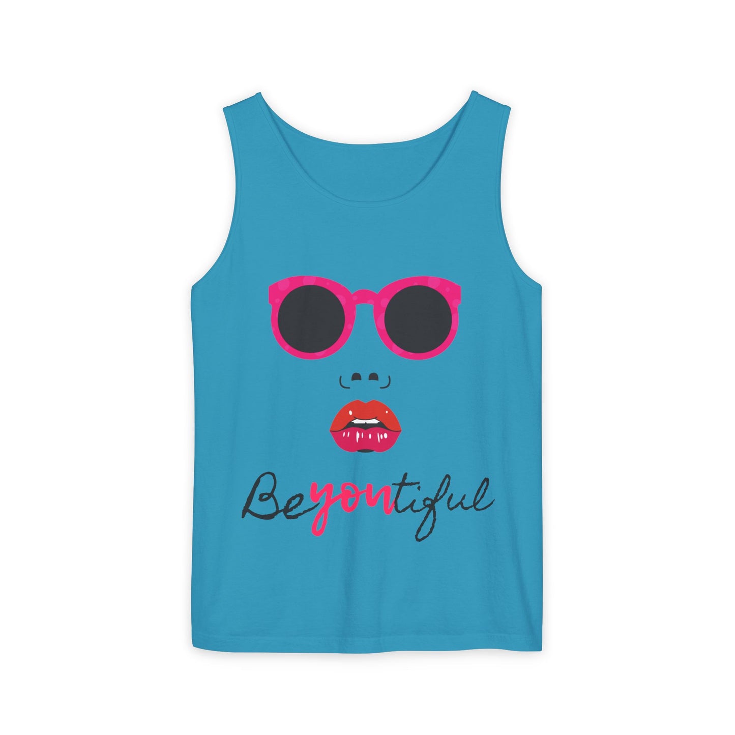 Stylish Be-Youtiful Tank Top, Fun Summer Tee, Trendy Graphic Shirt, Gift for Her, Casual Wear, Beach Vacation Outfit